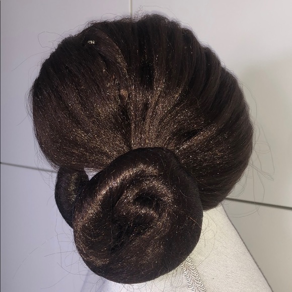 Bun Style Dark Brown Wig - Picture 3 of 5